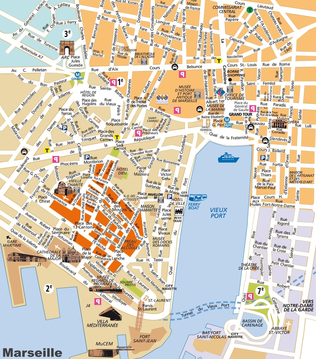 Plan de la ville de Marseille