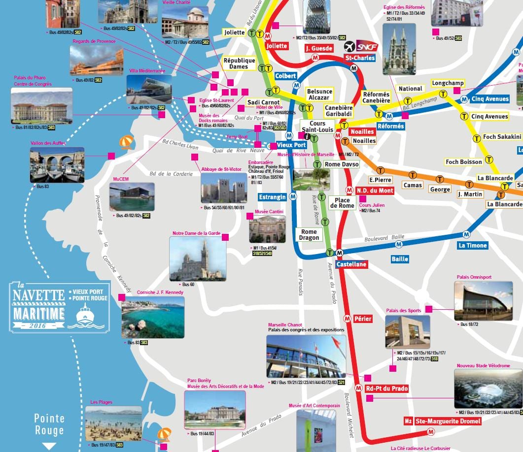 Marseille attraction carte