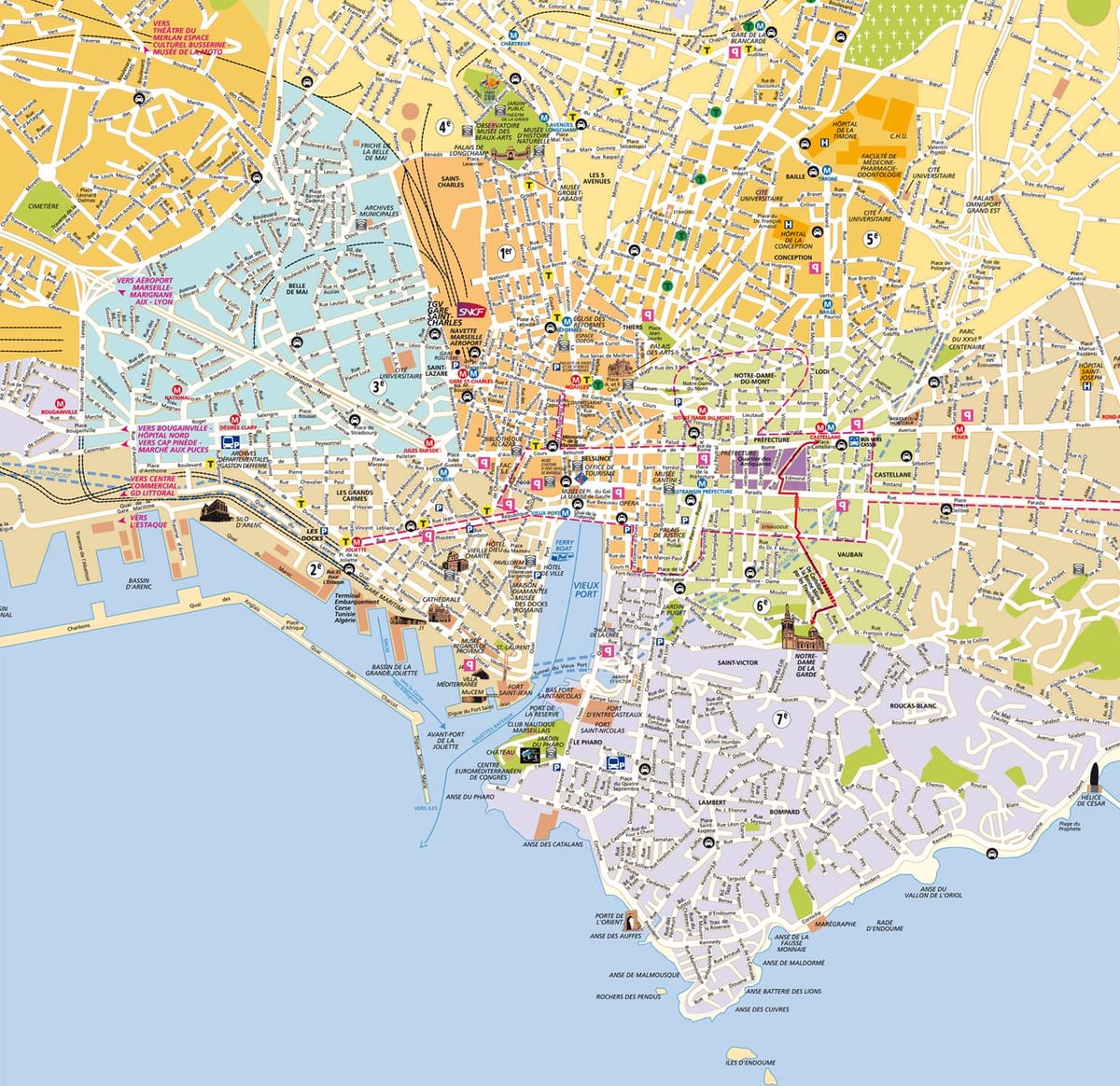 carte de la banlieue de Marseille