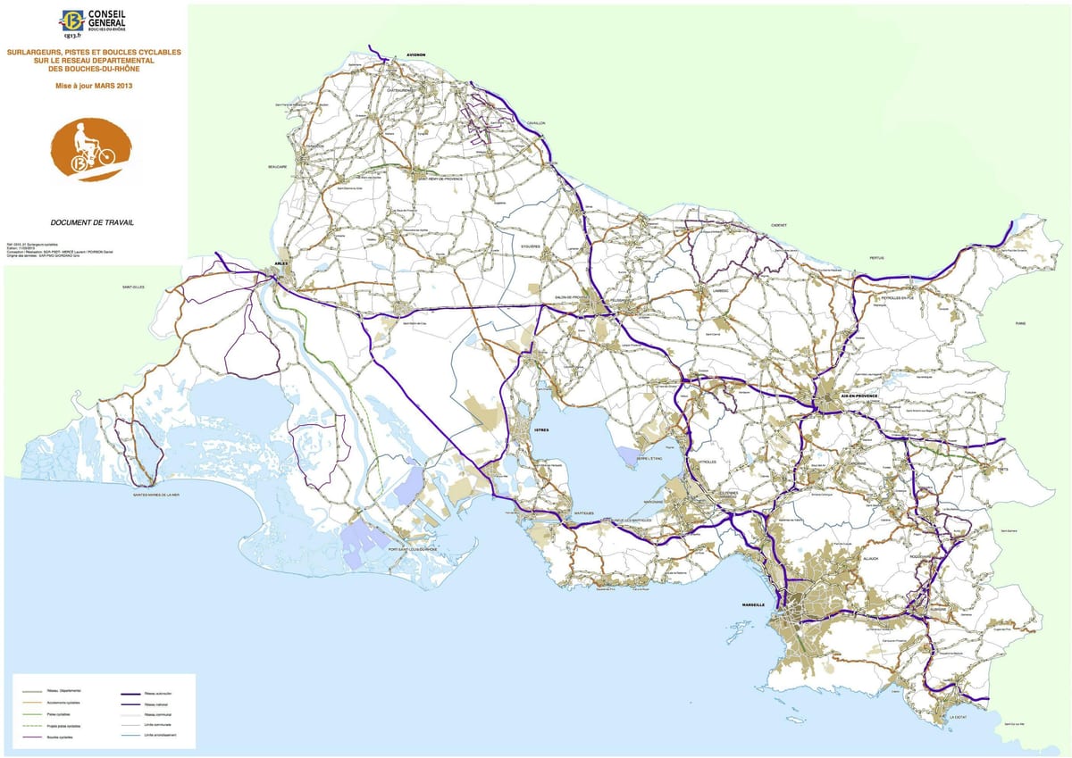 carte de Marseille à vélo 
