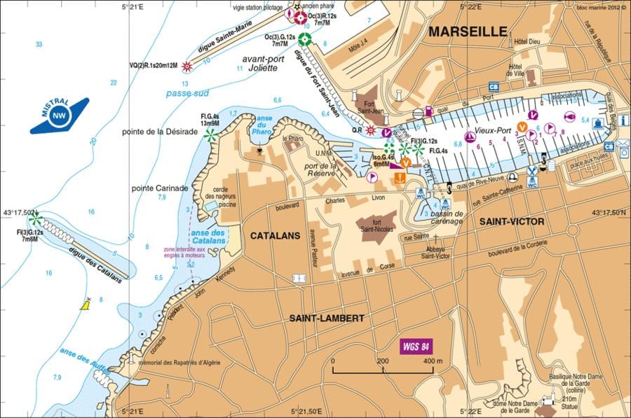 carte de Marseille terminal de croisière