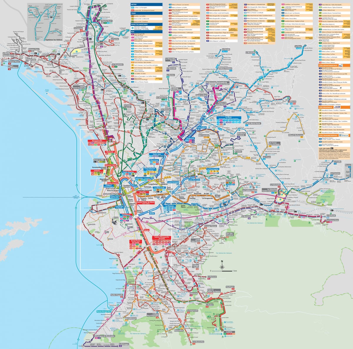 Marseille carte de transport
