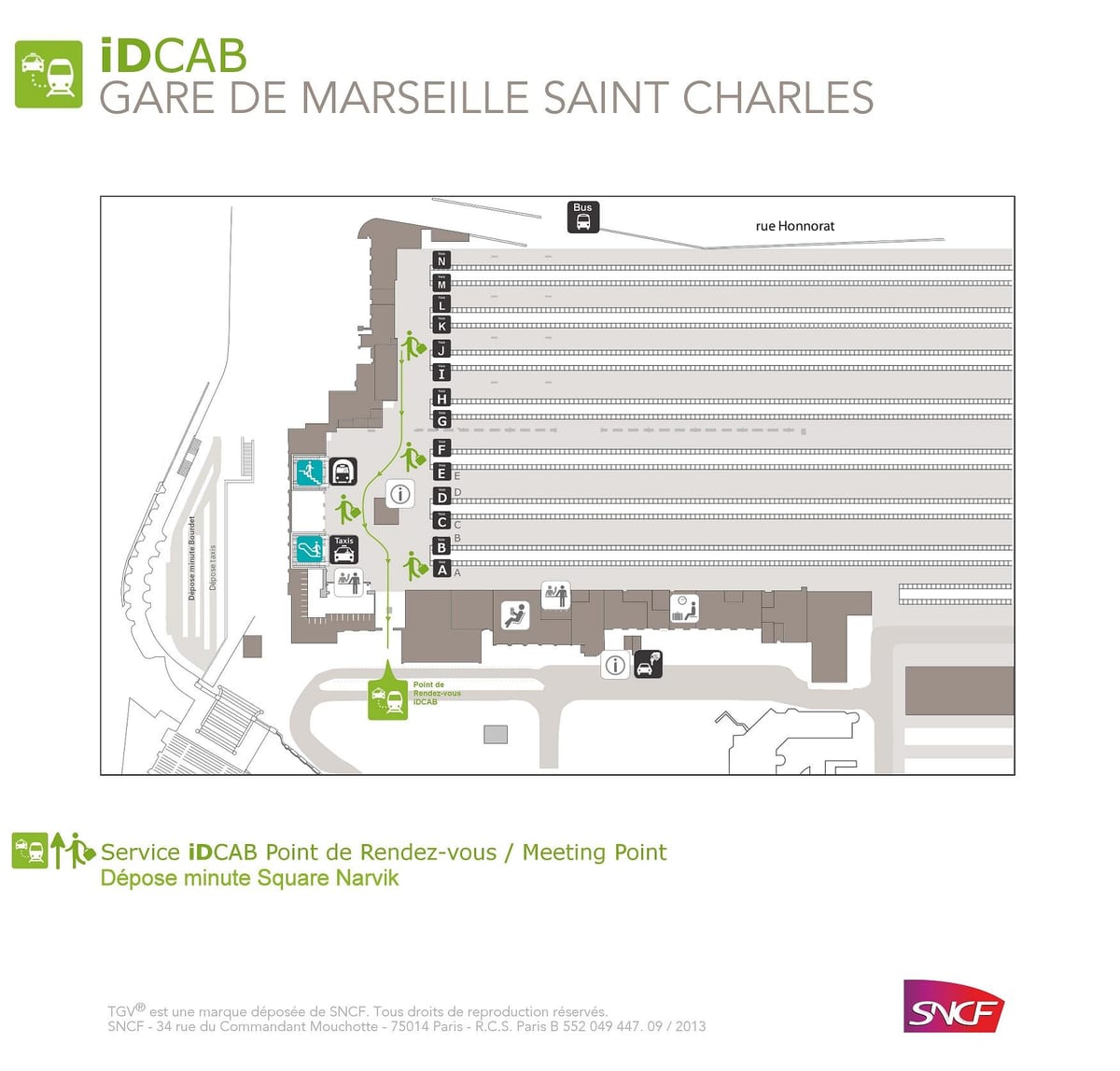 carte de Marseille st charles gare