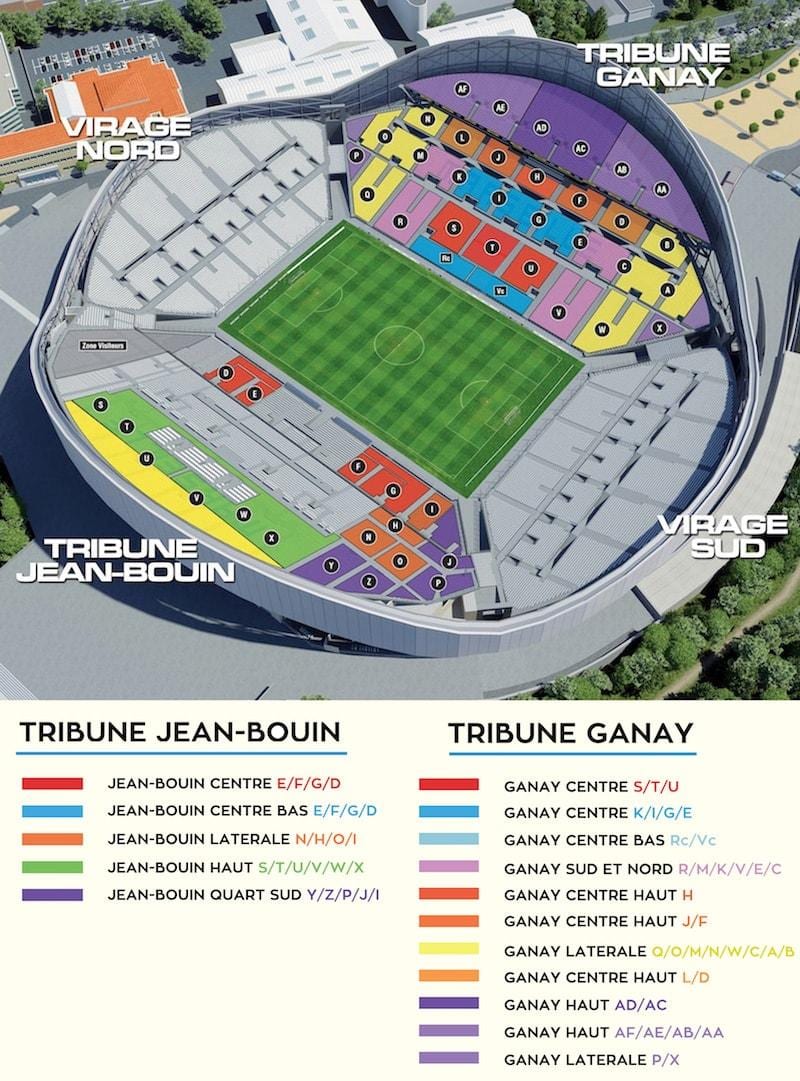 carte de Marseille stade de football